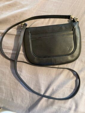 Louis Vuitton Black Epi Leather Small Crossbody Bag with Gold Hardware